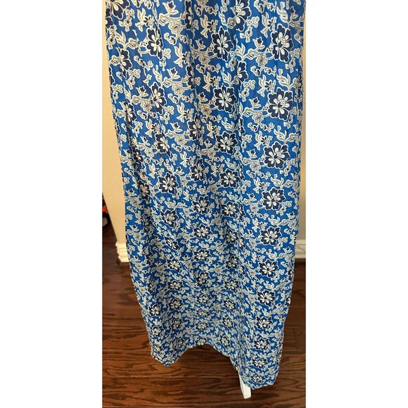 J Crew Cotton voile ruffle-trim shift dress in cobalt floral Size Small - Picture 4 of 8